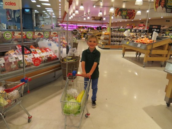 Kids get to push their own trolleys